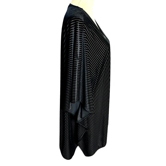 Lane Bryant Velvet Shawl Cardigan Draped Kimono Stretch Black Plus One Size - Picture 6 of 8